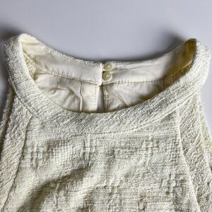 Zara Beige Textured Crew Neck Sleeveless Cut-Out Casual Sundress‎ Size 13-14